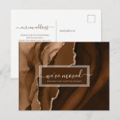 Aankondiging van externe nieuwe bedrijfslocatie briefkaart (Voorkant / Achterkant)