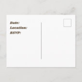 Aankondiging van familiereünie Brown Silver Polka  Briefkaart (Achterkant)