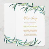 Aankondiging van Faux Gold Script Wedding-uitstel (Voorkant / Achterkant)