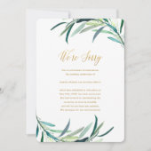 Aankondiging van Faux Gold Script Wedding-uitstel (Voorkant)