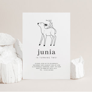 Aankondiging van 'Fawn Line Drawing Birthday'