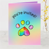 Aankondiging van feestdag door regenboogpaw (Gele Bloem)