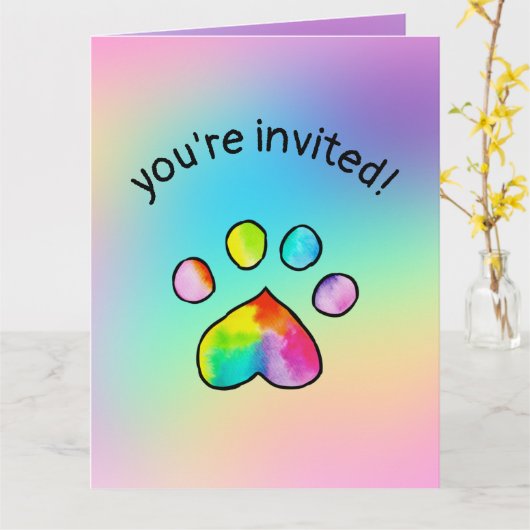 Aankondiging van feestdag door regenboogpaw (Gele Bloem)