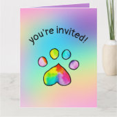 Aankondiging van feestdag door regenboogpaw (Voorkant)