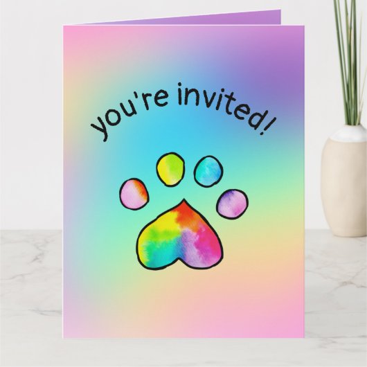 Aankondiging van feestdag door regenboogpaw (Voorkant)