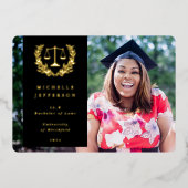 Aankondiging van folie en zwart schooldiploma Afst (Voorkant)