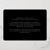 Aankondiging van folie en zwart schooldiploma Afst (Achterkant)