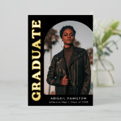 Aankondiging van folie -offsetfoto Afstuderen (Staand Voorkant)