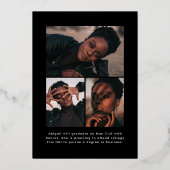 Aankondiging van folie -offsetfoto Afstuderen (Achterkant)