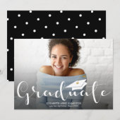 Aankondiging van foto's op middelbaar Afstuderen (Voorkant / Achterkant)