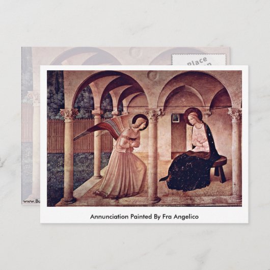 Aankondiging van Fra Angelico Briefkaart (Voorkant / Achterkant)