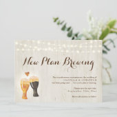 Aankondiging van Funny Beer Wedding-uitstel (Staand voorkant)