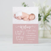 Aankondiging van geboorte baby baby baby baby baby (Staand voorkant)