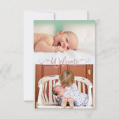 Aankondiging van geboorte baby baby baby baby baby (Achterkant)