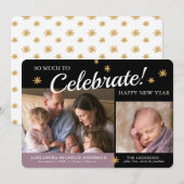 Aankondiging van geboorte baby Girl-foto van nieuw (Voorkant / Achterkant)