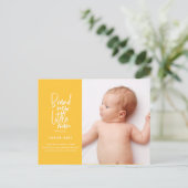 Aankondiging van geboorte baby's met een moderne h (Staand voorkant)