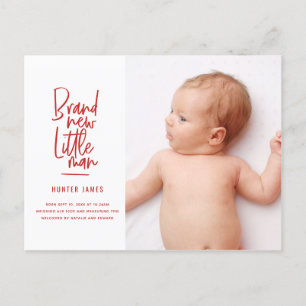 Aankondiging van geboorte baby's met een moderne h