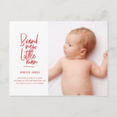 Aankondiging van geboorte baby's met een moderne h (Voorkant)