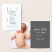 Aankondiging van geboorte baby's met een moderne h (Display)