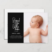 Aankondiging van geboorte baby's met een moderne h (Voorkant / Achterkant)