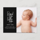 Aankondiging van geboorte baby's met een moderne h (Voorkant)