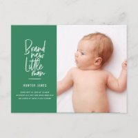Aankondiging van geboorte baby's met een moderne h