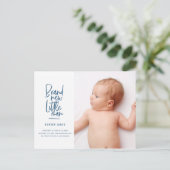 Aankondiging van geboorte baby's met een moderne h (Staand voorkant)