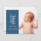 Aankondiging van geboorte baby's met een moderne h (Voorkant / Achterkant)