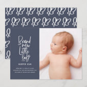 Aankondiging van geboorte door een meisje met een  (Voorkant / Achterkant)