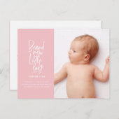 Aankondiging van geboorte door een meisje met een  (Voorkant / Achterkant)