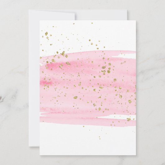 Aankondiging van geboorte door waterverf Blush & G (Achterkant)