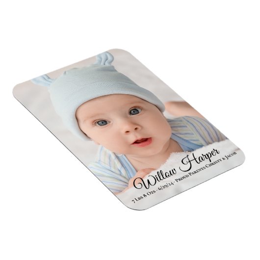 Aankondiging van geboorte foto-Baby Magneet (Rechterzijde)
