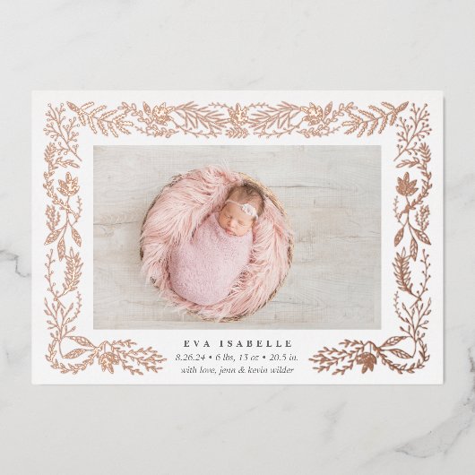 Aankondiging van geboorte gelded Branches Folie Bi (Voorkant)