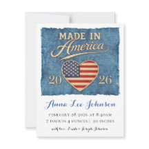 Aankondiging van geboorte in Amerika gemaakt