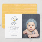 Aankondiging van geboorte in Snoopy & Woodstock (Voorkant / Achterkant)