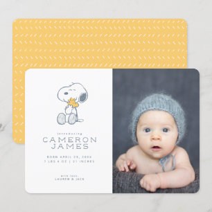 Aankondiging van geboorte in Snoopy & Woodstock