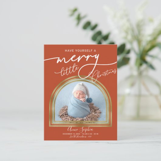 Aankondiging van geboorte Lijst van Chic Script Ar (Staand voorkant)