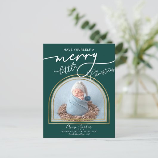 Aankondiging van geboorte Lijst van Chic Script Ar (Staand voorkant)