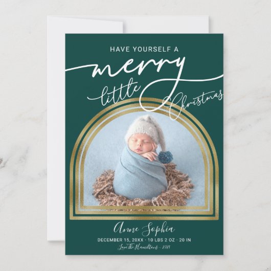 Aankondiging van geboorte Lijst van Chic Script Ar (Voorkant)