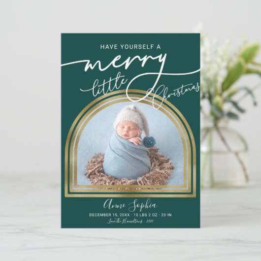 Aankondiging van geboorte Lijst van Chic Script Ar (Staand voorkant)