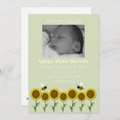 Aankondiging van geboorte met gezoem (Voorkant / Achterkant)