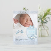 Aankondiging van geboorte New Baby Boy Foto Shoes  (Staand voorkant)