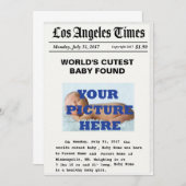 Aankondiging van geboorte van aangepast nieuwsberi (Voorkant / Achterkant)