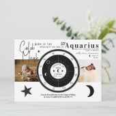 Aankondiging van geboorte van aangepaste Sun Sign  (Staand voorkant)