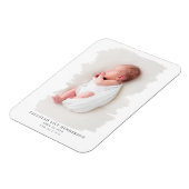 Aankondiging van geboorte van de baby foto Eenvoud Magneet (Linkerzijde)