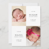 Aankondiging van geboorte van een nieuwe tweelingf (Voorkant)