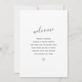 Aankondiging van geboorte van een nieuwe tweelingf (Achterkant)