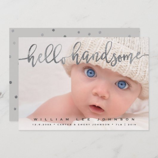 AANKONDIGING VAN GEBOORTE VAN FOTO | Hallo Knap sc (Voorkant / Achterkant)