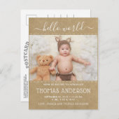 Aankondiging van geboorte van Kraft Foto van Rusti (Voorkant / Achterkant)