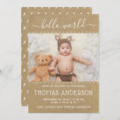 Aankondiging van geboorte van Kraft Foto van Rusti (Voorkant / Achterkant)